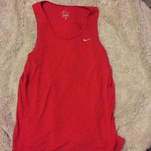 Nike dry-fit tank top, red, great condition.